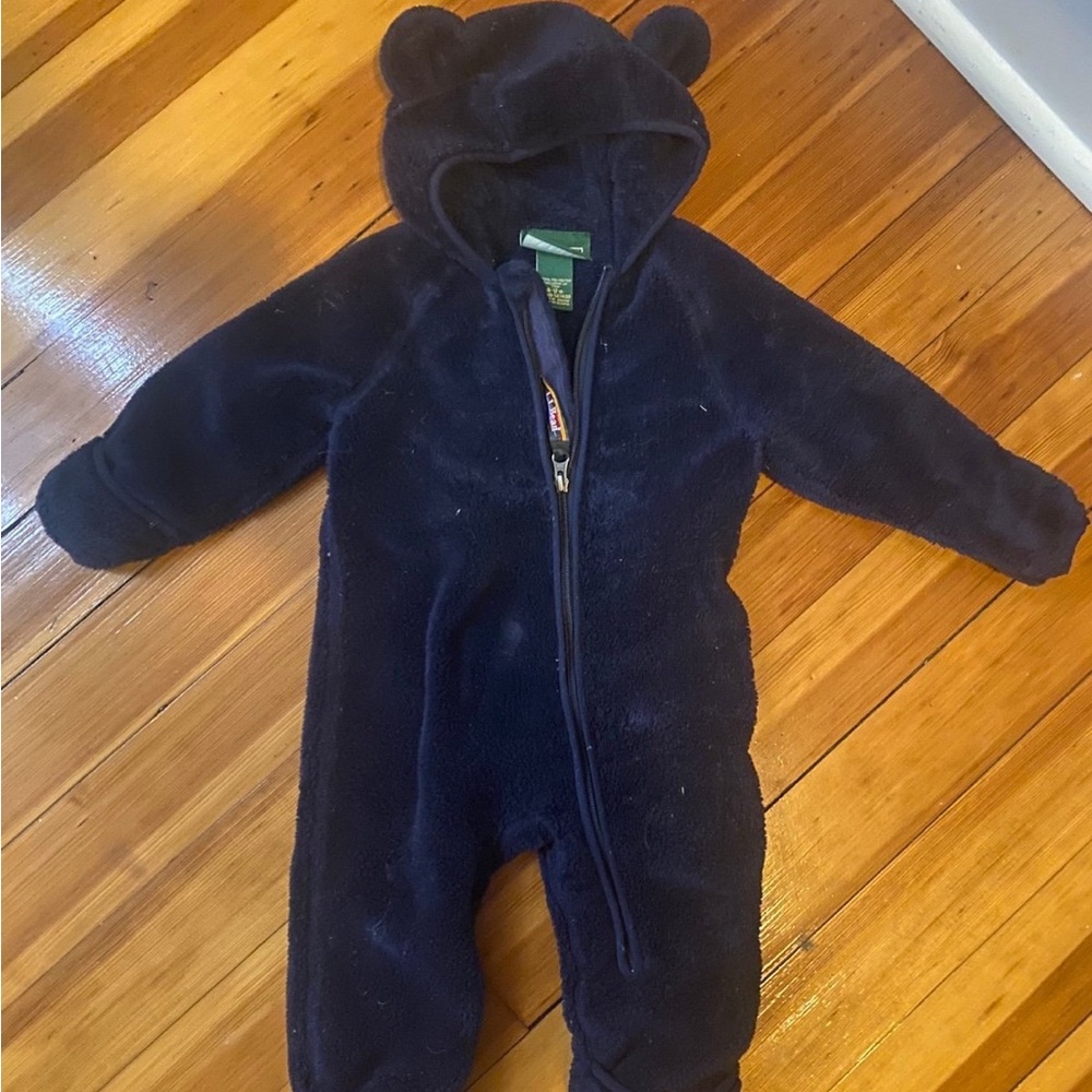 LL bean fleece winter onesie